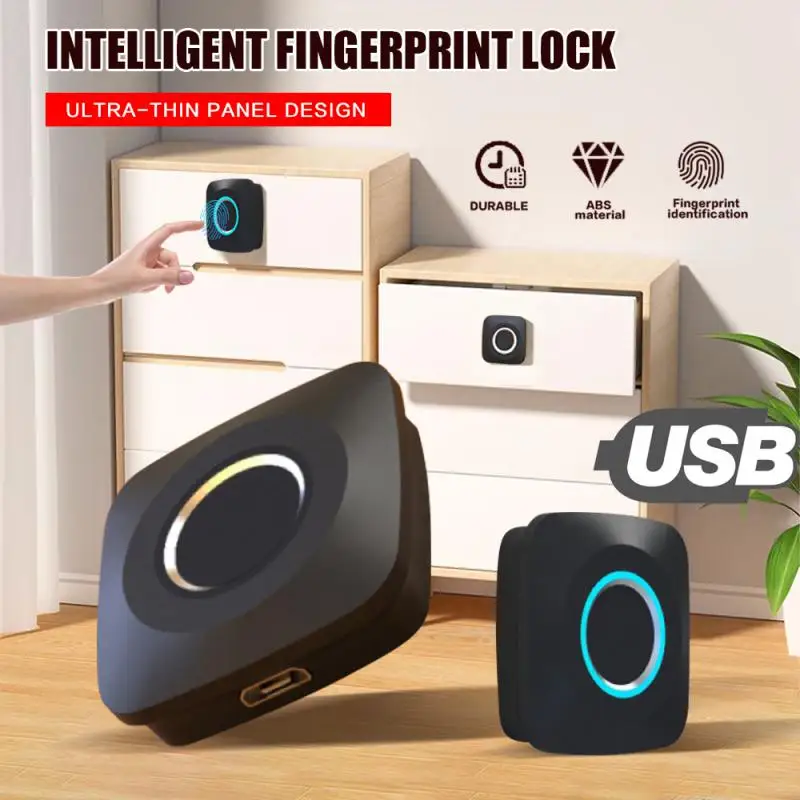 

Smart Fingerprint Lock Cabinet Locks Biometric Keyless Furniture Drawer Cabinet Wardrobe Anti-theft Door Lock Long Standby Time