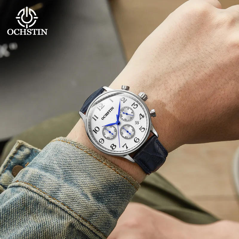 2023 New OCHSTIN Business Men's Watches Top Brand Luxury Chronograph Quartz Watch Male Waterproof Wrist Watch Relogio Masculino