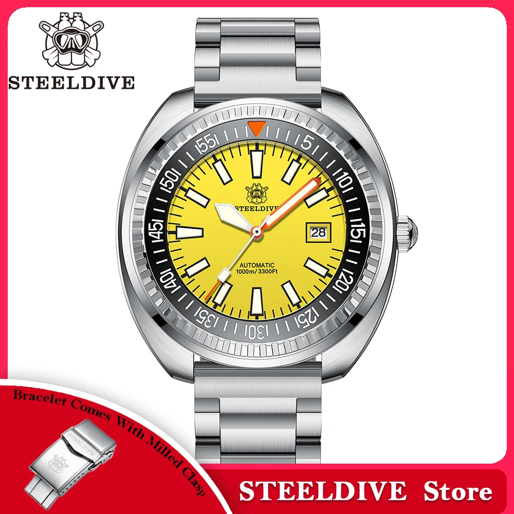 STEELDIVE 公式直販トップブランド 49 ミリメートル日付機能 1000