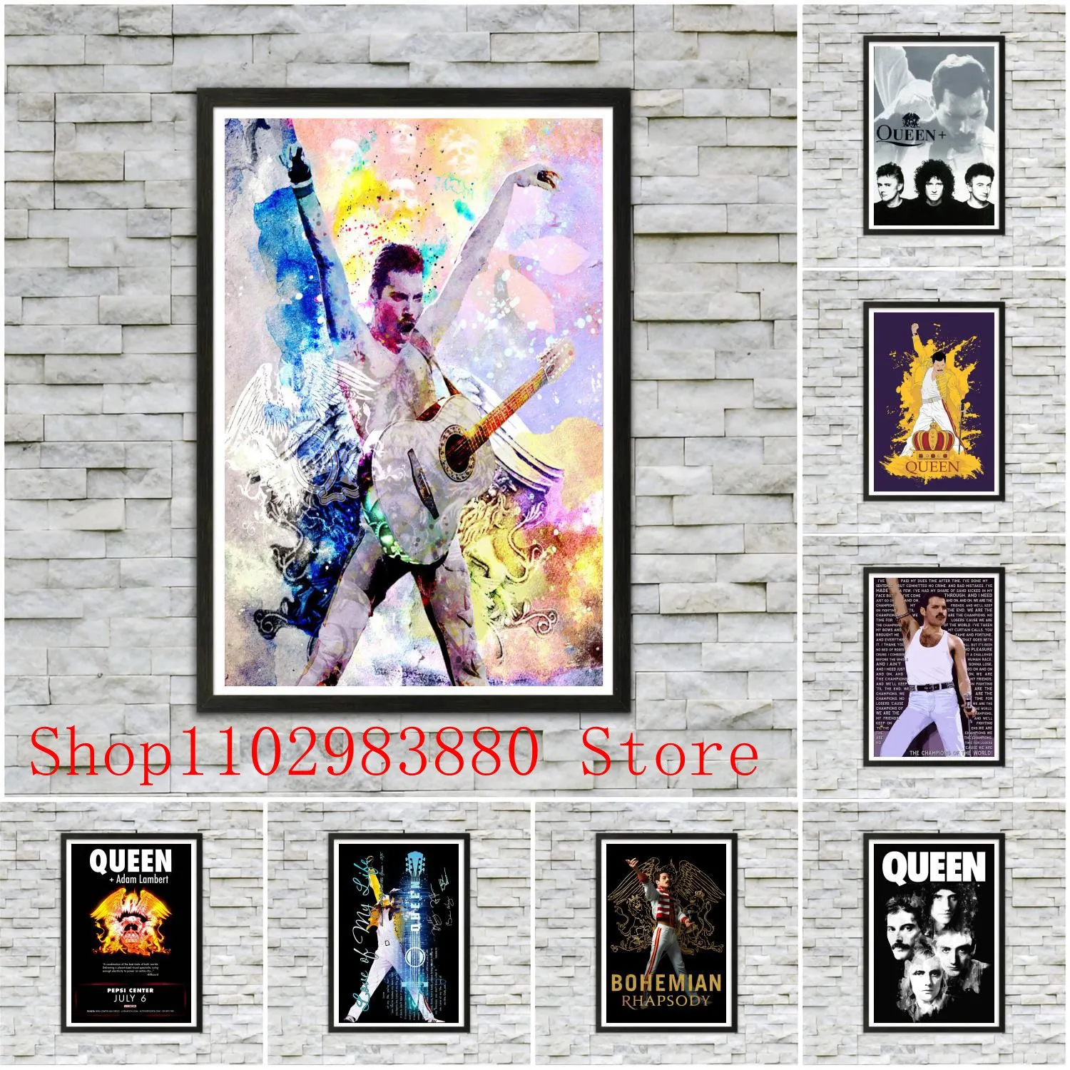 

Freddie Mercury Queen Poster Canvas Painting Posters and Prints Wall Art Picture Home Living Room Decor