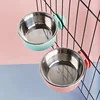Hanging Dog Bowl Removable Stainless Steel Dog Food Bowl Water Bowl 2 In 1 Liftable Pet Cage Feeder Basin Pet Supplies 4