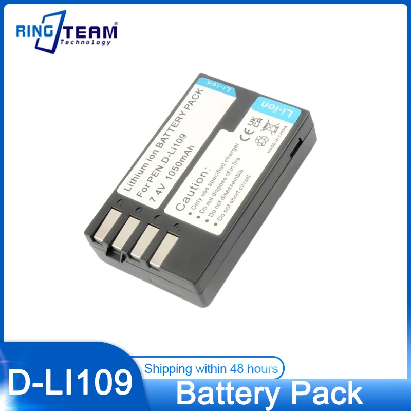 D-Li109 Dli109 D-Li109 Pacco Batteria Per Pentax K-70 K70 K-50 K50 K-30 K30 K-S1 Ks1 K-S2 Ks2 K-R Kr Fotocamere Digitali