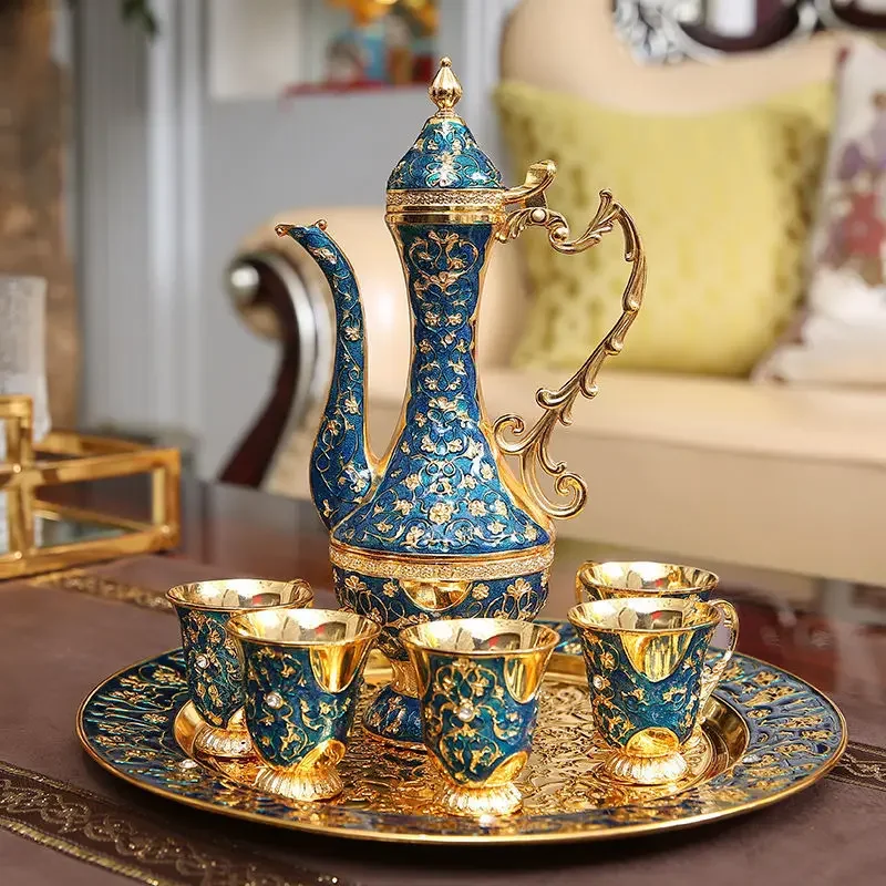 

Creative spirit wine glass, European palace-style wine set, antique wine pot, fashionable restaurant decoration, household gifts