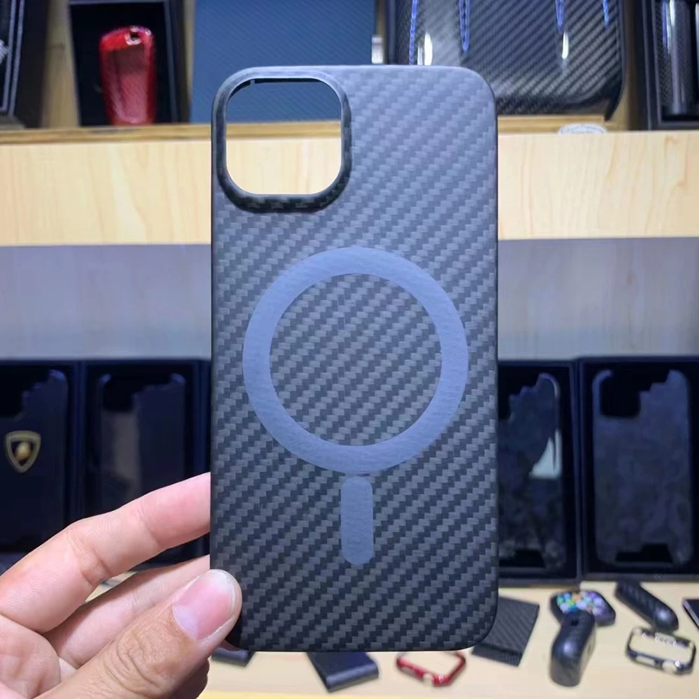 YTF-carbon carbon fiber case For iPhone 13 case Built-in magnet compatible with MagSafe Aramid fiber iPhone 12/13 Pro Max case