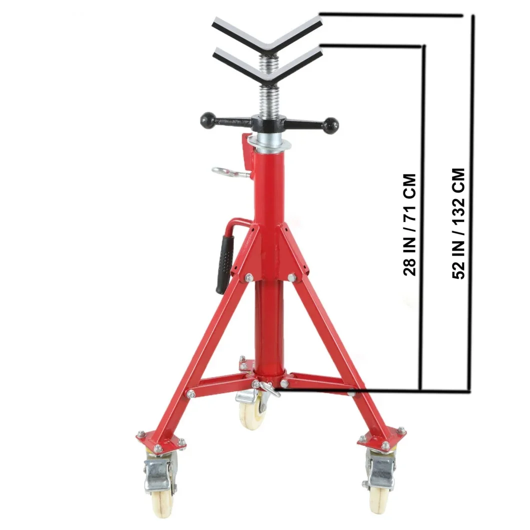 

1107D High Quality V head With Wheels Removable Pipe Jack Bracket