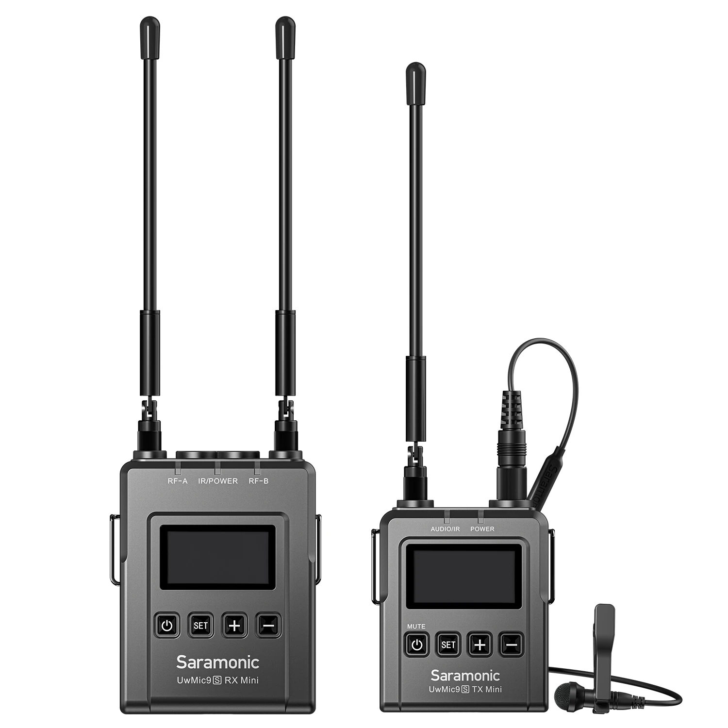 Professional Wireless Lavalier Microphone UwMic9S Kit1/2 Mini UHF Lapel Studio Mic Set for PC iPhone Camera Interview Broadcast 