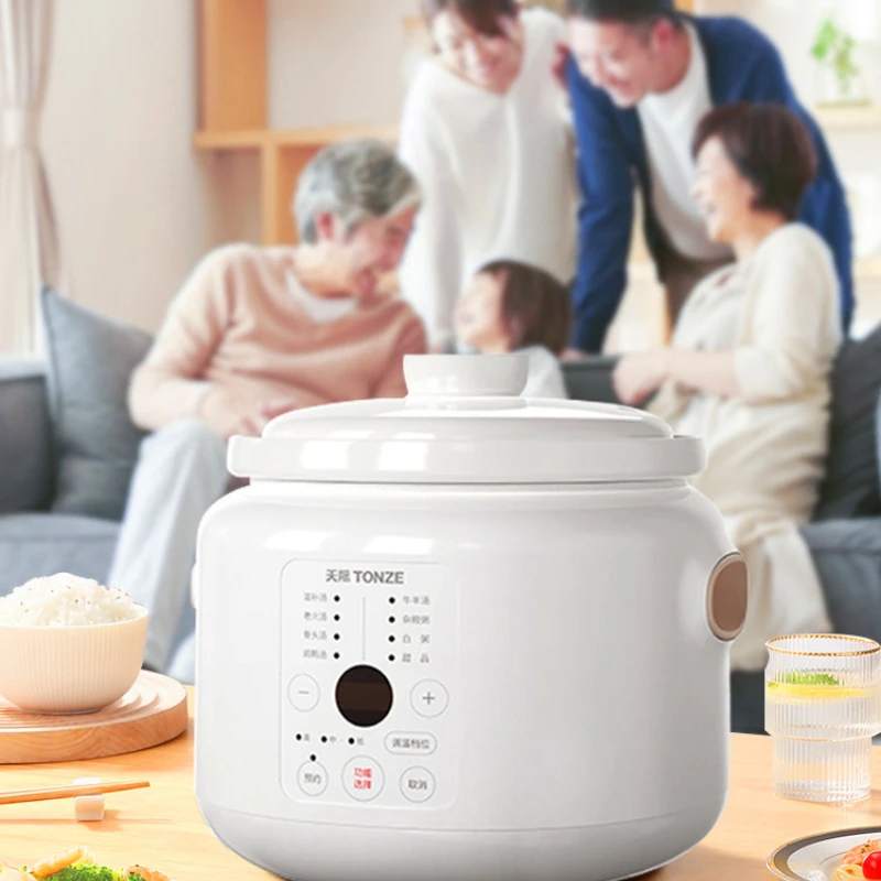 Electric Stew Pot Ceramic Porridge Cooking Baby Pot Making Soup Artifact  Household 3 People 4 Health Care Electric Casserole Pot