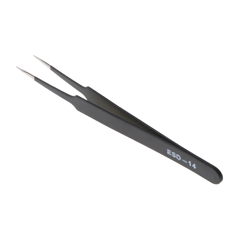 Anti-Static Tweezers for Lab Jewelry Detailed Work Carbon Steel Tweezers ESD-15
