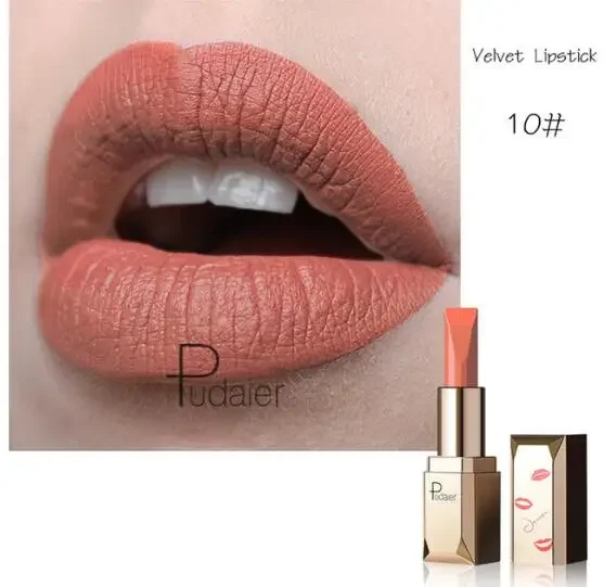 thumbnail image 1 of New Sexy Nude 26 Color Cosmetics Lip Stick Moisturizer Long Lasting Lips Batom Makeup Matte Black Lipstick Waterproof maquiagem, 1 of 5