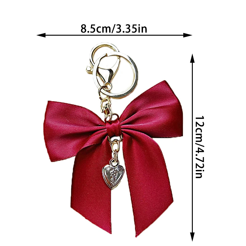 Silk Bow Keychain Creative Colorful Women Car Pendant Girl Personality Cute Ribbon Keychain Bag Charms Key Ring Accessories