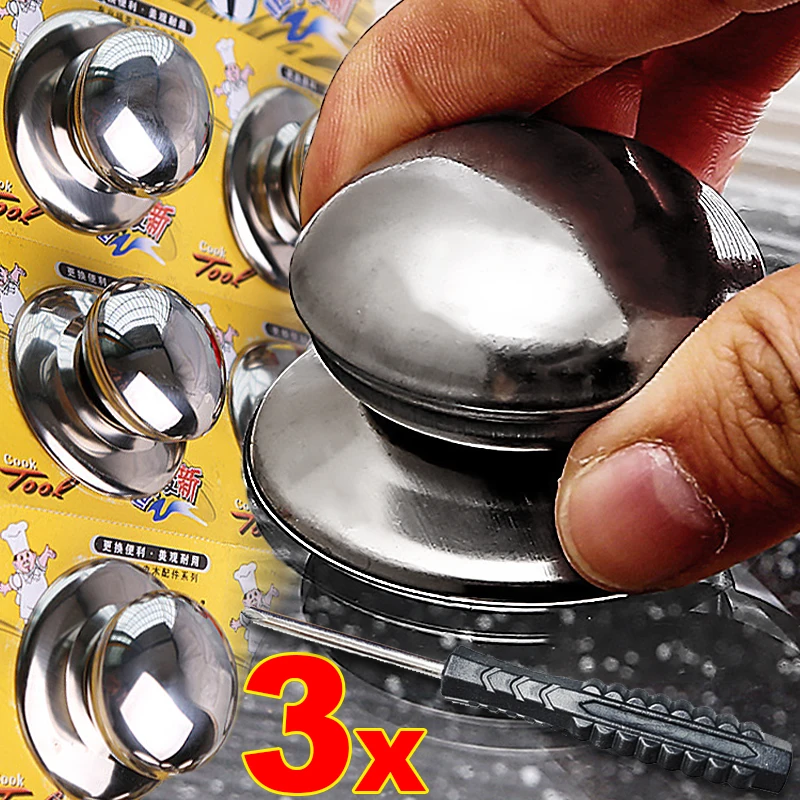 Description Picture 2 of itemReplacement Pot Lid Knobs Handle for Glass Lid Knobs Stainless Steel Pots Pan Cover Holding Tops Cookware Tools with Screwdriver