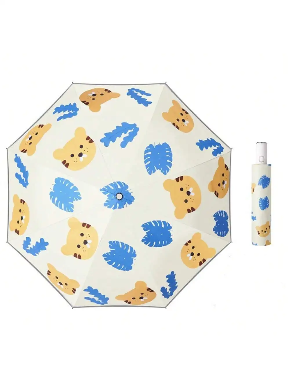 Whimsical Unicorn Portable Kids Umbrella with Built-in Sun Protection and Auto Open/Close Features