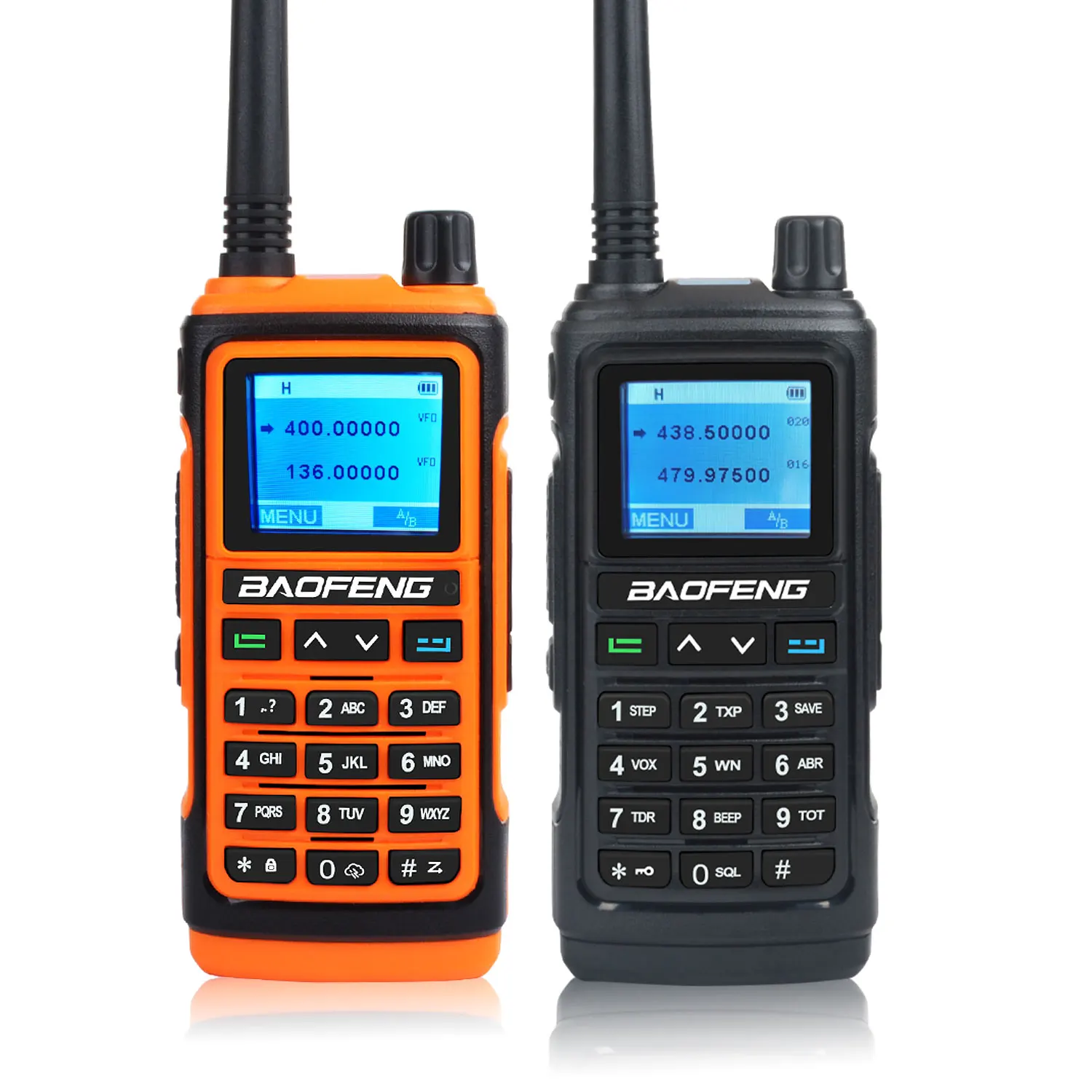 Портативная рация Baofeng UV-17 VHF 136-174 МГц и UHF 400-520 МГц, Двухдиапазонная портативная аналоговая рация с фонариком и цветным экраном 1,77 дюйма