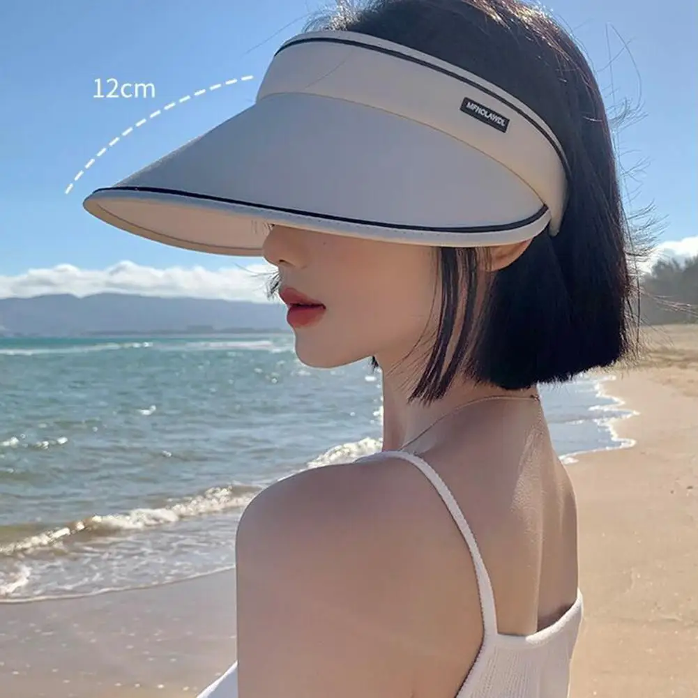 Sun Hats for Women Wide Brim Adjustable UV Protection Ice-Feeling Summer Hat with Fold-Up Brim Outdoors Cycling Riding Visor Cap 5