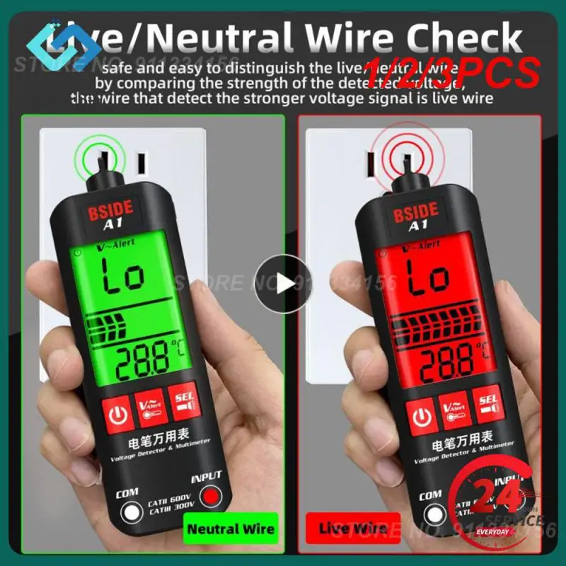

1/2/3PCS Mini Multimeter Automatic Intelligent Digital Multimeter LCD Display Multimetro DC Voltage Ohmmeter NCV Hz Wire