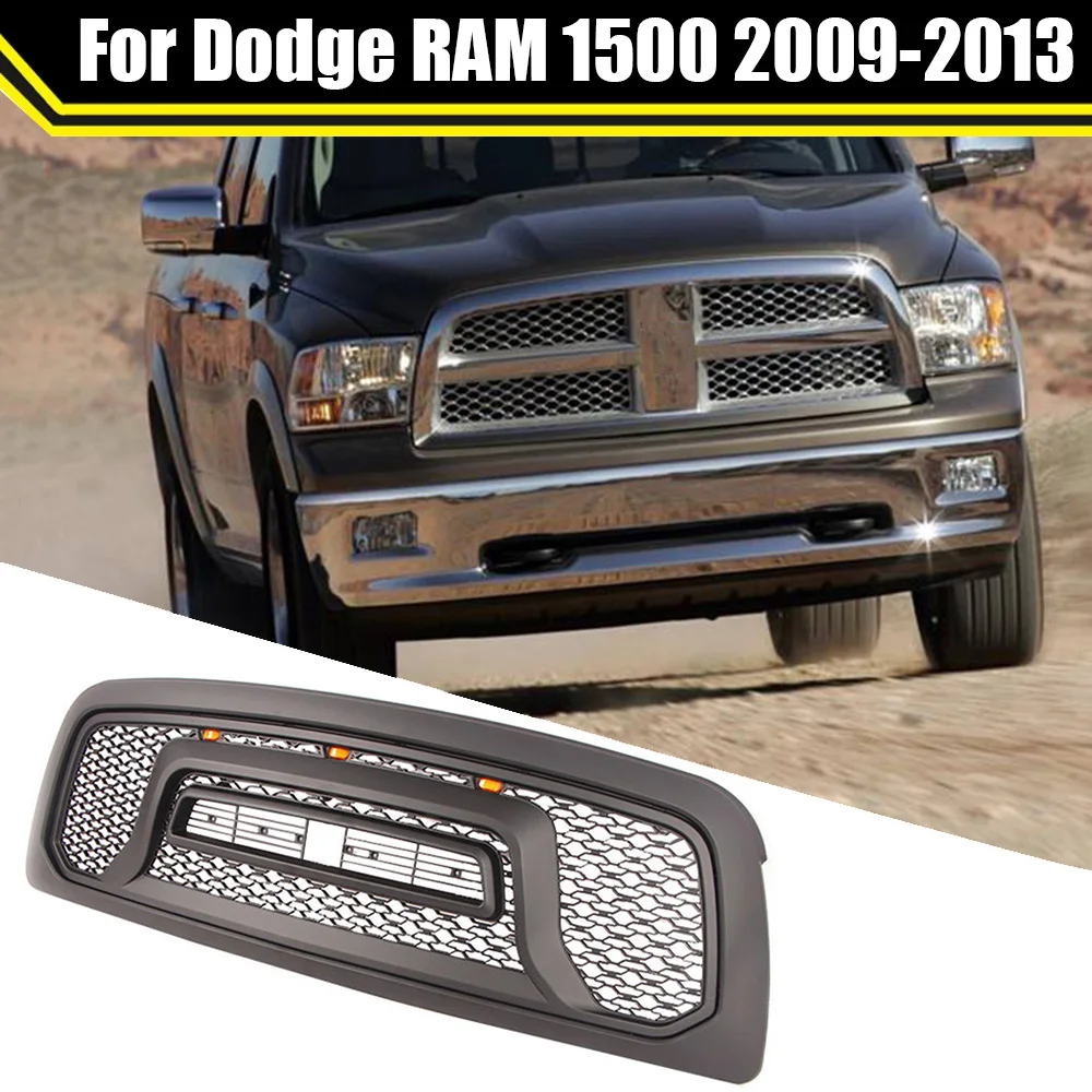 

Modified For Dodge RAM 1500 2009-2013 Radiator Trims Cover Racing Grill Grills Hood Mesh Front Grille Upper Bumper Grilles