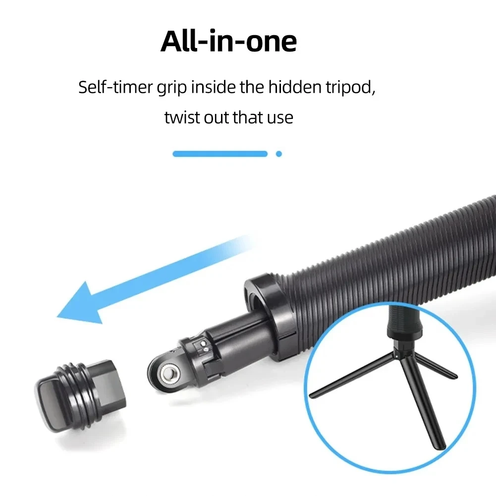 Insta360 Ace Pro GoPro 12 11 DJI Action 4 3 액션 카메라 액세서리용 3방향 그립을 접을 수 있는 핸드헬드 셀카봉 미니 삼각대