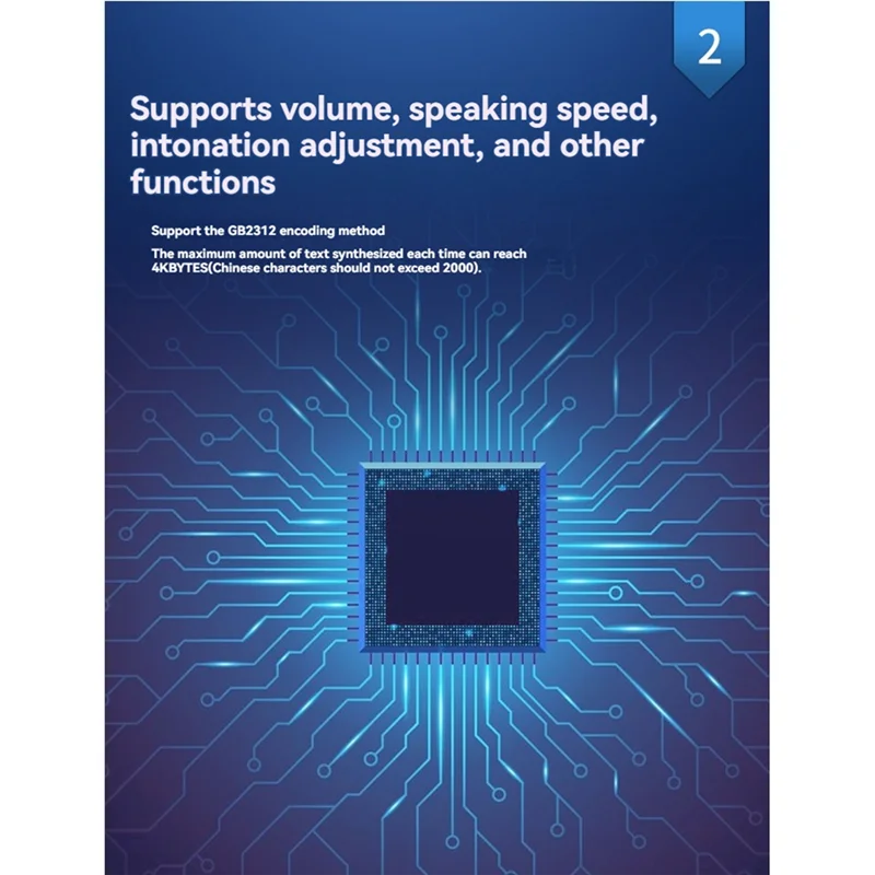 AC57-SNR9816VR TTS 음성 합성 모듈 음성 방송 애플리케이션을 위해 인간 같은 음성으로 텍스트 변환