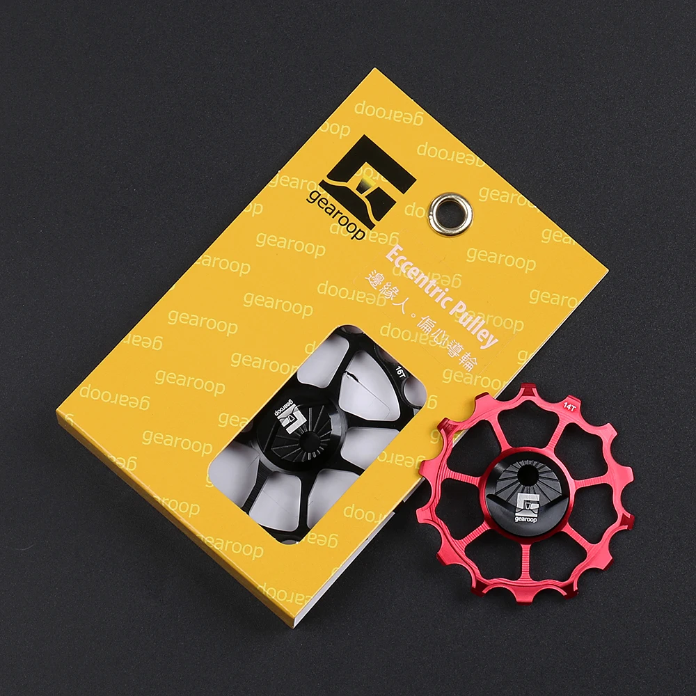 GEAROOP Eccentric Guide Wheel 14T/16T Large Guide Wheel Support SHIMANO SRAM Campagnolo Rear Transmission 11Speed/12Speed