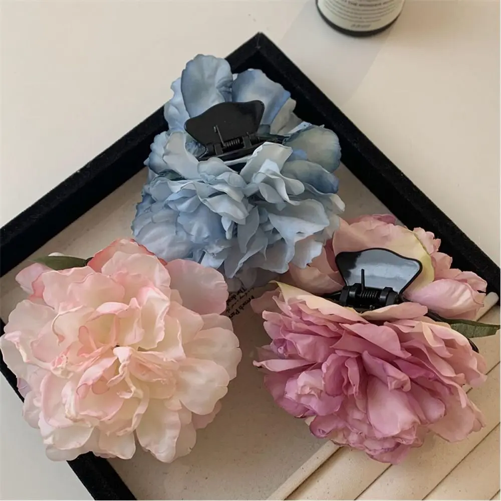 Pfingstrose Haar Krallen Vintage künstliche Blume Braut Haars pangen Haarschmuck Kopfschmuck Pfingstrose Blume Haars pangen Hochzeit