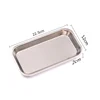 Stainless Steel Square Storage Tray Dental Medical Tools Kitchen  Nail Tattoo   Device Supplies  Dish 5