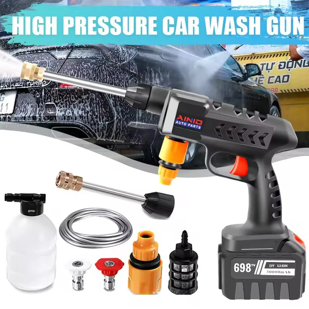 300W60BarWirelessHighPressureCarWashWasherGun30000mAhFoamGeneratorWaterGunSprayCleanerCarWashingMachine-AliExpress34