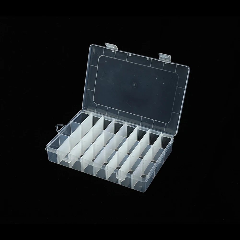 Parts Storage Box 24 Grids Compartment Plastic for Craft Parts Metal Parts Sewing Accessories