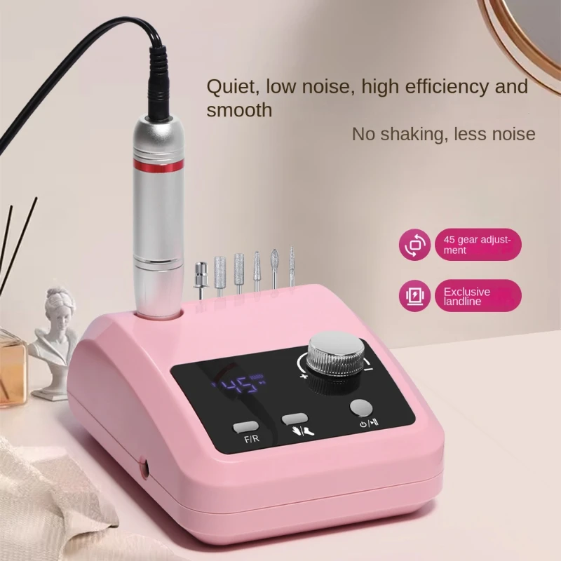하이 퀄리티 전기 네일 드릴 기계, 45000 RPM 전기 파일, HD 디스플레이, 금속 매니큐어 펜, 전문 네일 선반 샌딩기