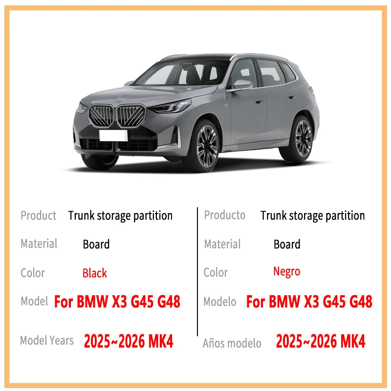 4 Stuks Autodeur Instaplijsten voor BMW X3 2017-2024