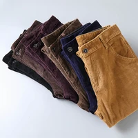 6 Color Men's Thick Corduroy Casual Pants 2023 Winter New Style Business Fashion Stretch Regular Fit Trousers Male Brand Clothes 2
