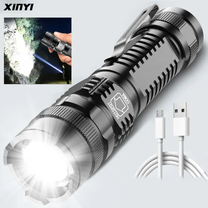 

Мощный яркий светодиодный мини-фонарик с зарядкой от Usb, функция внешнего аккумулятора, фонарь для наружного освещения, кемпинга, рыбалки, пешего туризма