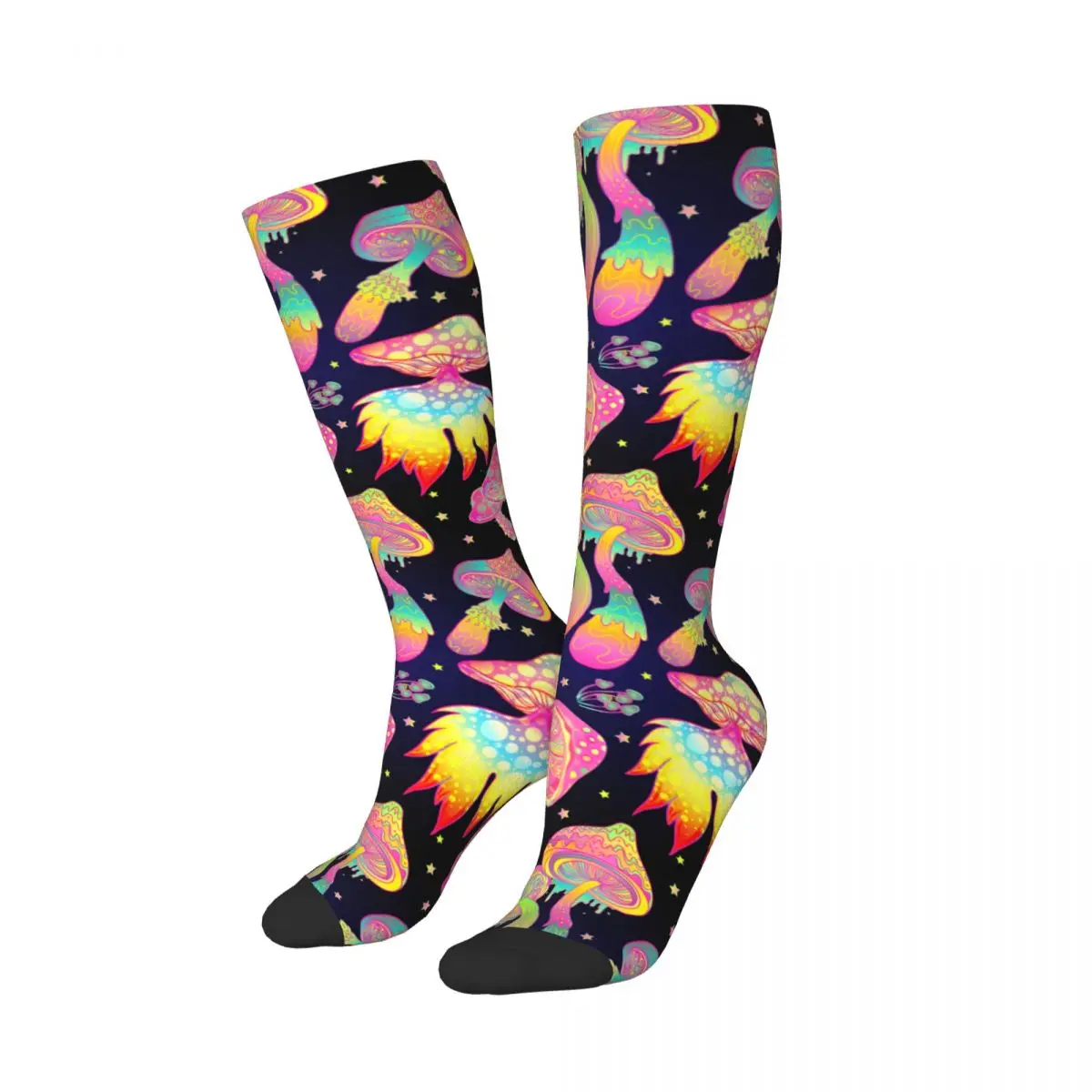 

Winter Calf Socks Hippie Magic Mushrooms Merch for Men Women Sweat Absorbing Sock Christmas Gifts Idea