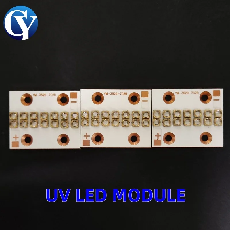 40W UV LED 경화 램프 3535 365nm 385nm 395nm 405nm UV LED 램프 3D 프린팅 잉크 접착제 경화용