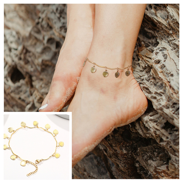 Chain Anklet for Women Girls Adjustable Summer Beach Chain Anklet Bracelet Mother's Day Gifts Stainless Steel Not Allergic