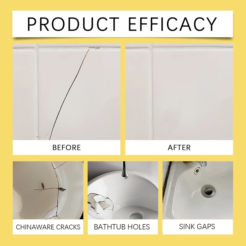 Tile Stone Cracks Repair Kit Strong Adhesive Tile Filling Glue Long Lasting Granite Marble Filling Adhesive Cracks Repair porcelain repair kit ceramic repair paste tile glaze repair paste ceramic repair agent tile repair kit tile repair cream ceramic tile repairing tool set