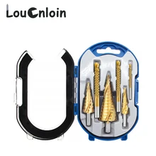 

6pcs HSS Titanium Drill Bit 4-12mm 4-20mm 4-32mm Drilling Power Tools Metal Spiral High Speed Steel Wood Hole Cutter Cone Drill