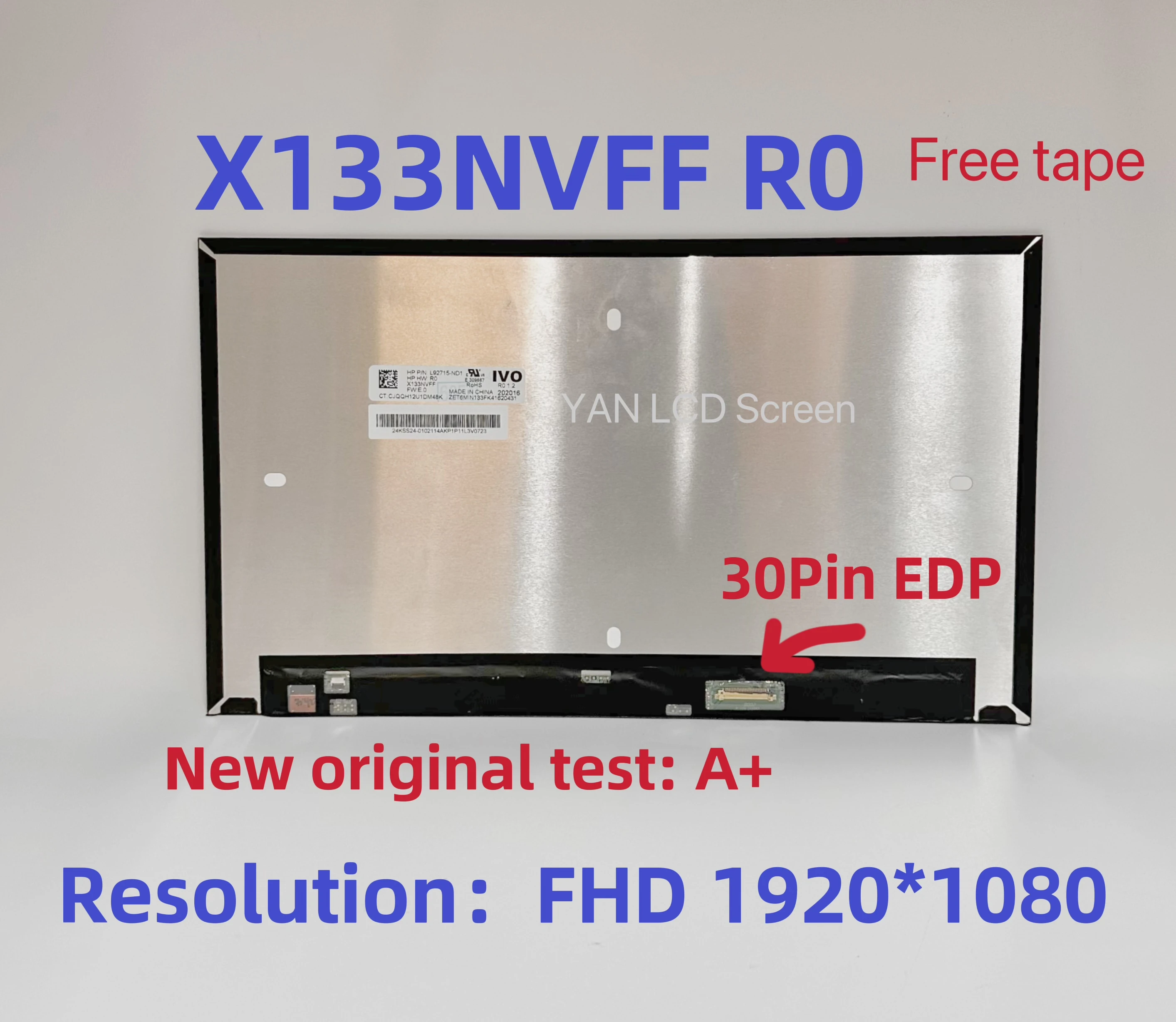X133NVFFR0MatrixLCDScreenLaptopLCDscreenNonTouchScreenFHD