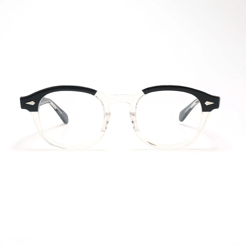 Glasses Monture Julius Black Keyhole Bridge Retro-Vintage Acetate