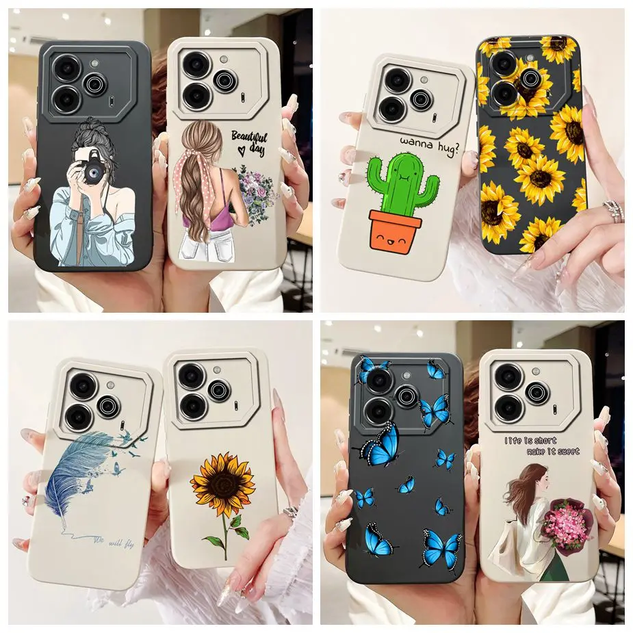 Tecno Pova 6 Pro Candy Painted Soft TPU Phone Case - New Fashion Bumper Cover