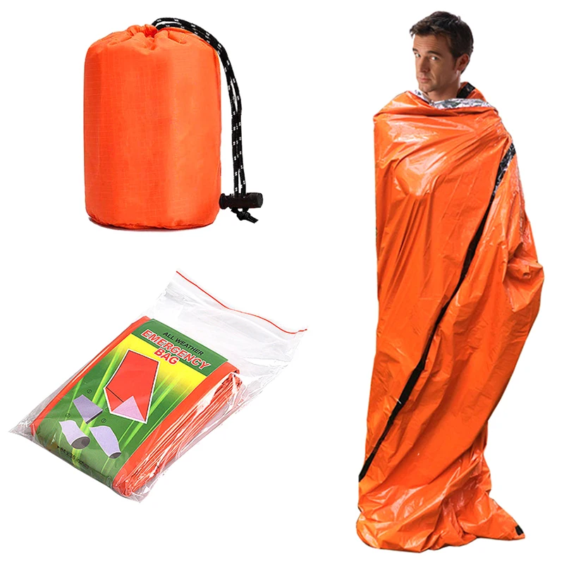 Ultra Waterproof Mylar Thermal Emergency Sleeping Bag Blankets Lightweight Survival Sleeping Bag Keep Warm For Camping Hiking