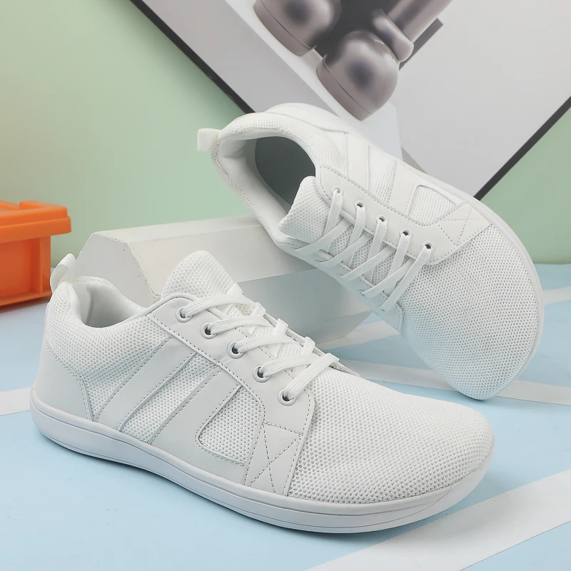 YRZL Sneakers Women Lace Up Round Toe Flats Casual Shoes Mesh Breathable Walking Shoe Outdoor Sports Shoes Soft Vulcanize Shoe