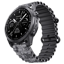 Camo Ocean Silicone Quick Release Wristband Strap for 22 Fenix7 (Digital camo)