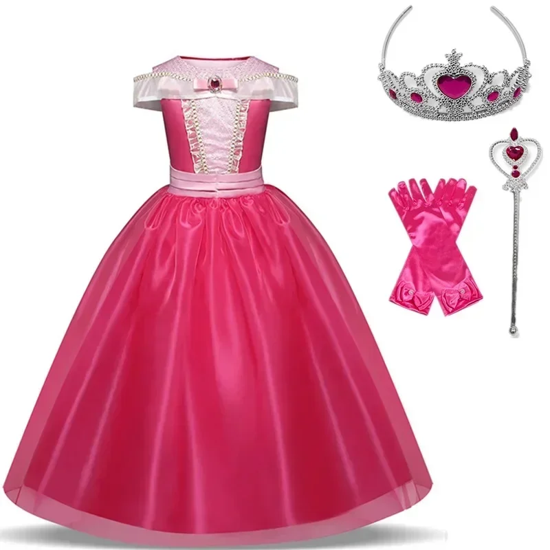Girls Dress Princess Costume Girls Belle Princess Dress Kids Ball Gown Cosplay Costume Beauty and Beast Child Xmas Birthday Carnival Party Halloween Disguise