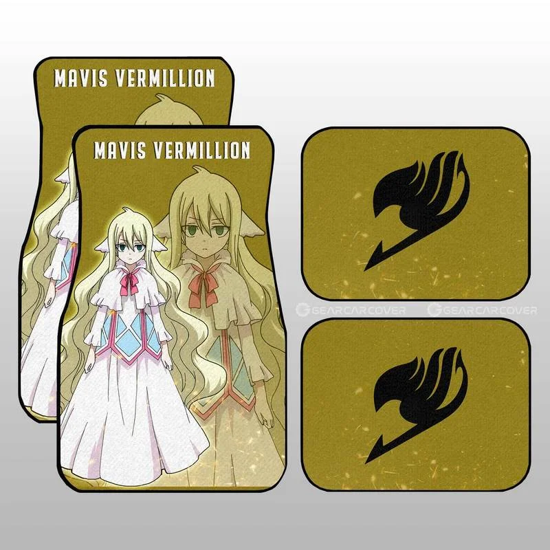 

Mavis Vermillion Car Floor Mats Custom Fairy Tail Anime Gifts For Fan 4PCs Pack