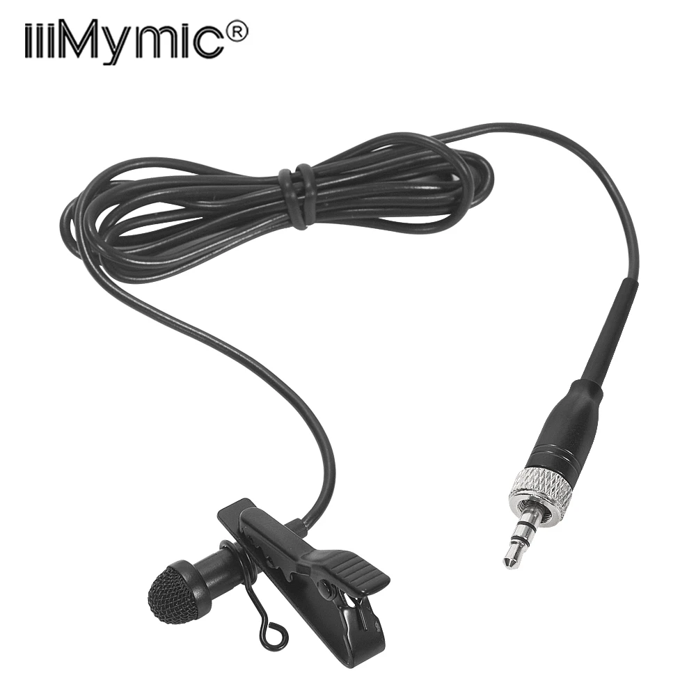 Iimymic-microfone de Lapela Omnidirecional para Sennheiser Bodypack sem Fio 3.5 mm Microfone Bloqueável Small Meeting Room Video