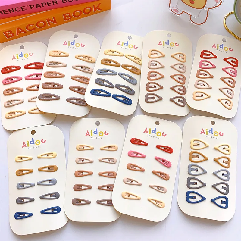 10Pcs/set Baby Colorful Star Hair Clips for Girls Glitter Metal Snap BB Clip Hairpin Headwear Infant Kids Hairclip Accessories