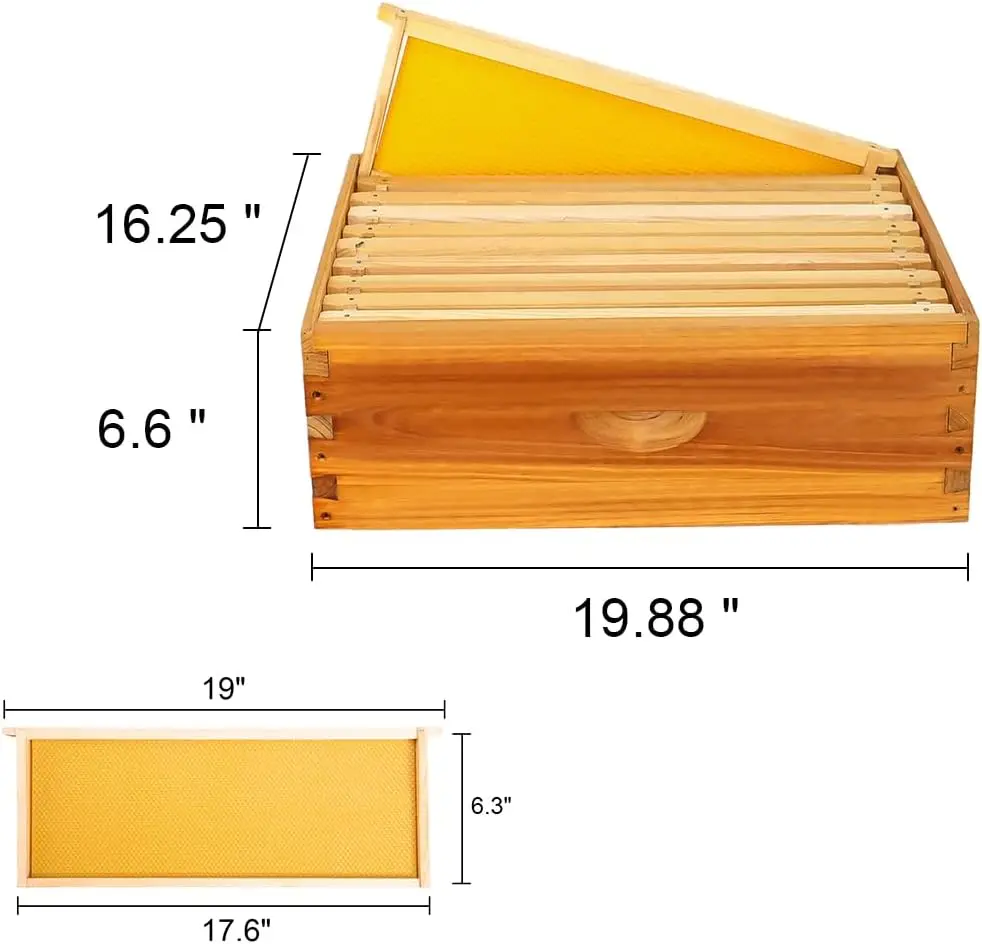 Langstroth Complete Beehives Starter Kit Includes 2 Deep Brood Box and 2 Medium Super Box 4
