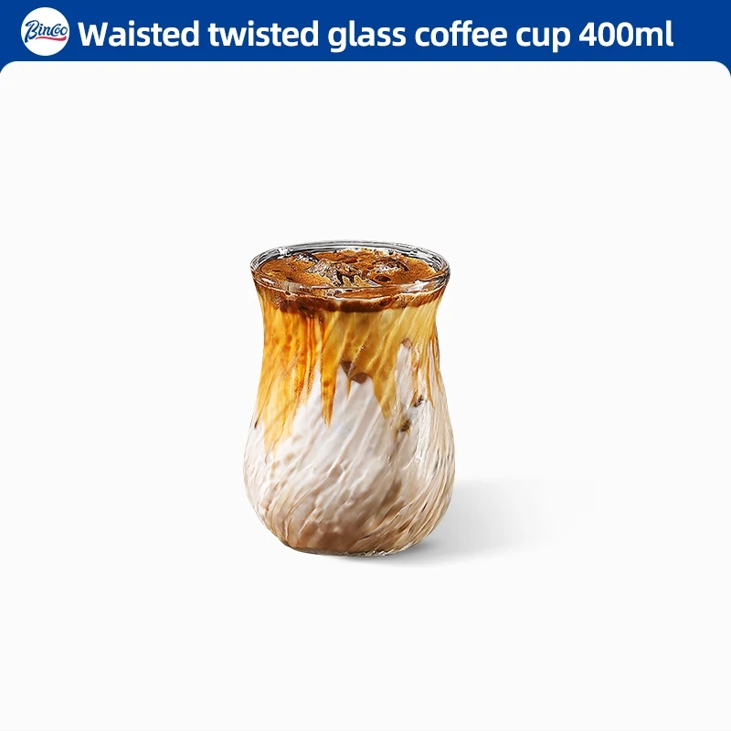بينكو فنجان قهوة زجاجي مضلع