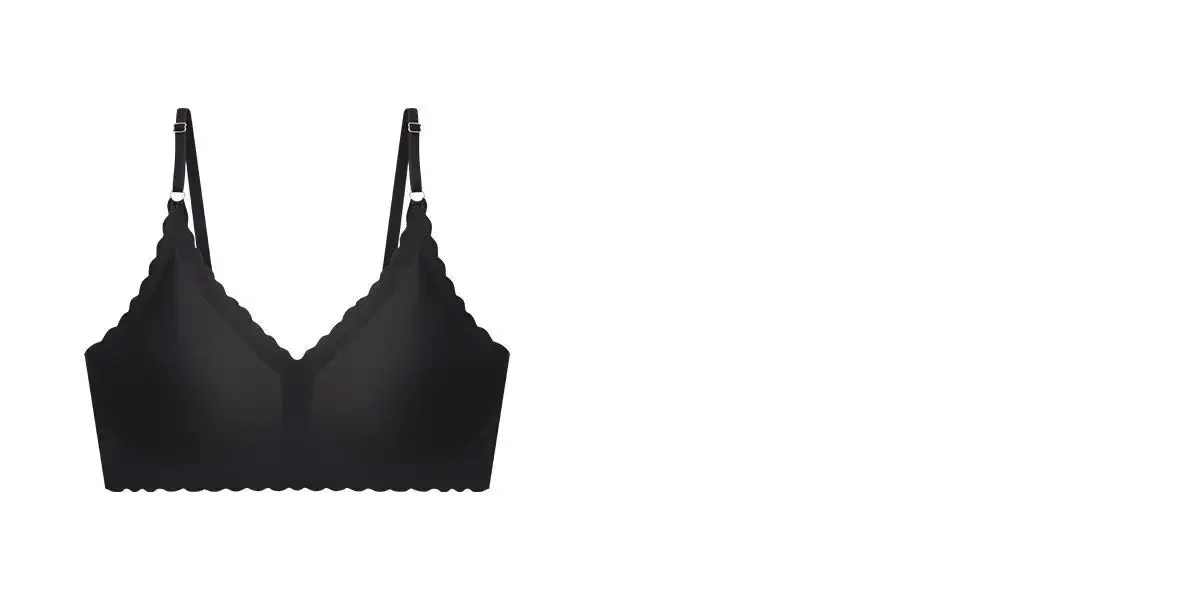 Bestseller 6 Farben Neue Eisseide Unterwäsche Komfortabler BH Drahtlos Gepolstert Wellenförmiger Rand Unsichtbare Yoga-BHs Nahtloser Damen-BH – Detail 6