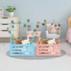 Wood Baby Shower Crate Closet Large Capacity Easy to Install Shower Party Basket with Handle Smooth Baby Clothes Rack for Babies 1